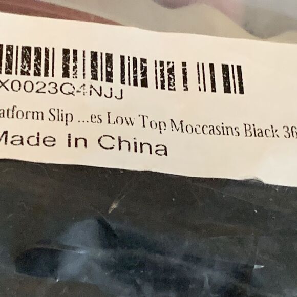 Ruiatoo Size 5.5 women’s low top black platform moccasins faux suede - Picture 9 of 9